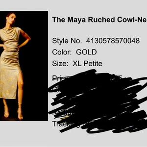 Stunning platinum and gold anthro statement dress NWT!!!! Size petite XL